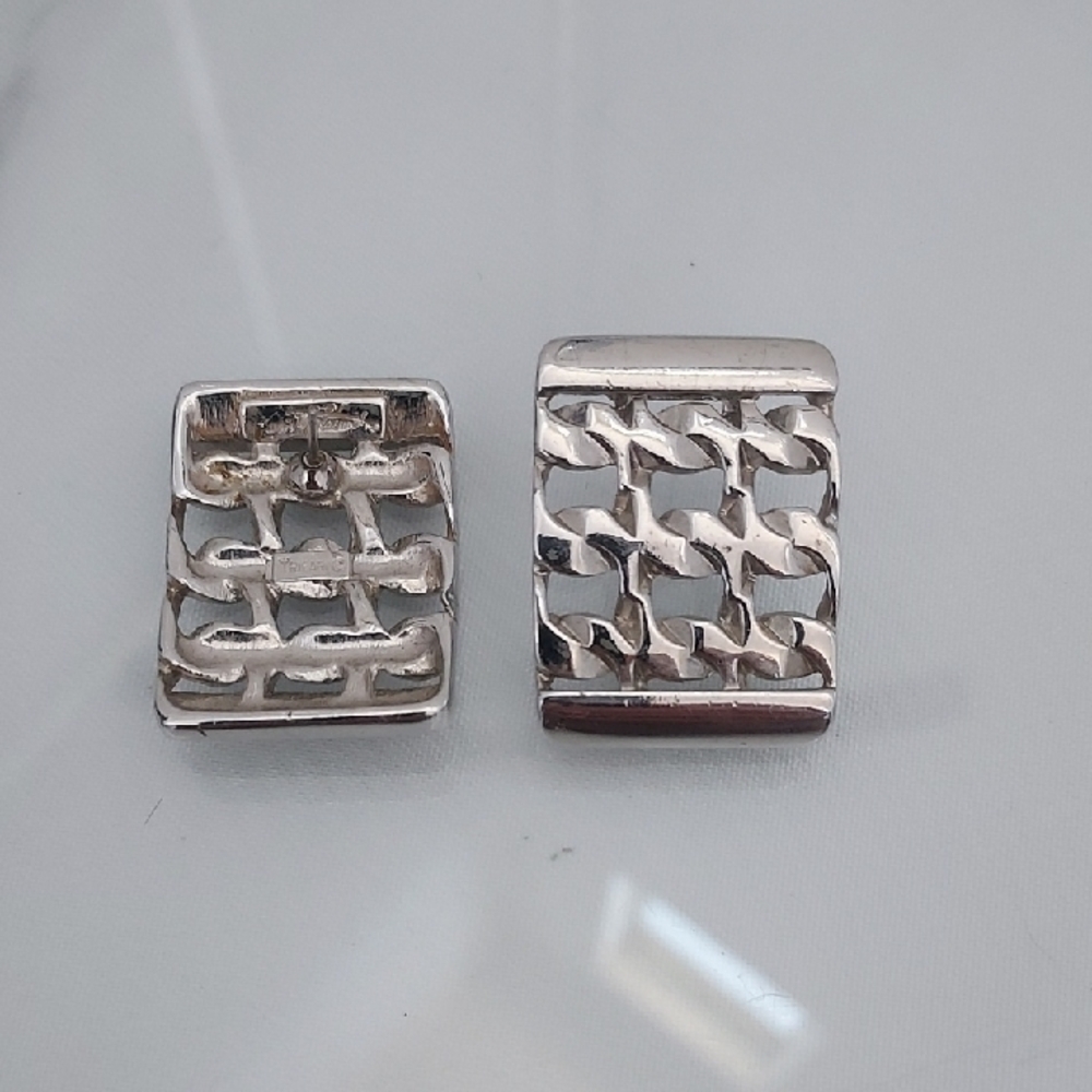 Silver Geometric Vintage Womens Earring - Picture 2 of 2